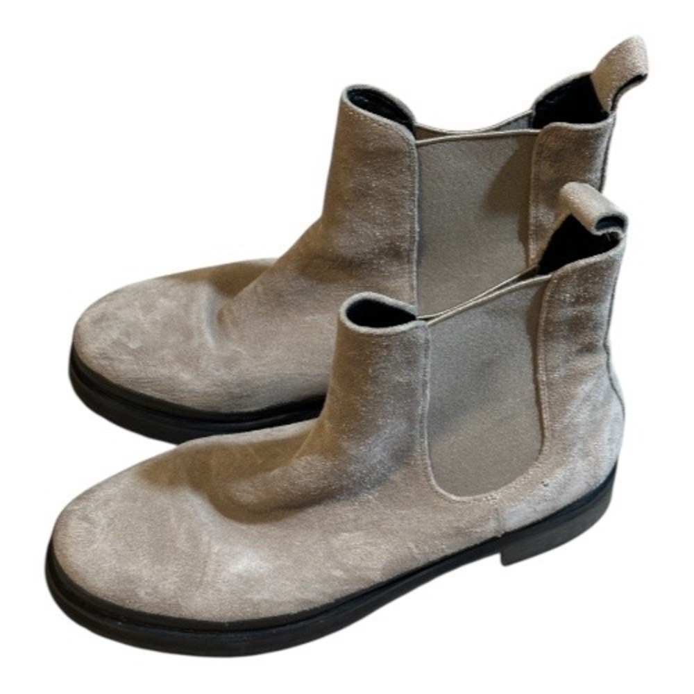 Aerosoles Camila Chelsea Boots‎ Taupe 8 Women Suede Lug Sole Ankle Gorpcore